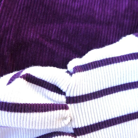 Habitual Girl Purple Corduroy Pinafore Overalls Knit Sweater Top Outfit Set 2pc - Picture 2 of 14